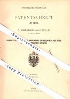 Original Patent - A. Birrenbach Et C. Collin à Ars-sur-Moselle , 1879 , Appareil Pour L'exploitation Minière !!! - Ars Sur Moselle