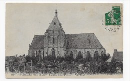 (RECTO / VERSO) COURVILLE EN 1914 -  L´ EGLISE- BEAU CACHET - CPA - Courville