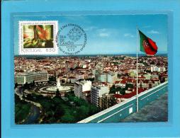 LISBOA - PRAÇA MARQUÊS DE POMBAL E VISTA PARCIAL - 08.06.1979 - PORTUGAL - CARTE MAXIMUM - MAXICARD - Cartes-maximum (CM)