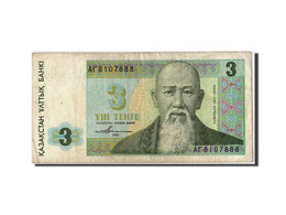 Billet, Kazakhstan, 3 Tenge, 1993, Undated, KM:8a, TTB - Kazakistan