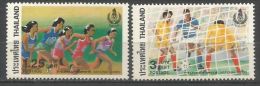Thailand Mint MNH  Stamp,1984 17th National Games,2v Set MNH, Soccer - Ungebraucht