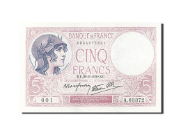 Billet, France, 5 Francs, 1937-1939, 1939-09-28, SPL, Fayette:4.10, KM:83 - 5 F 1917-1940 ''Violet''