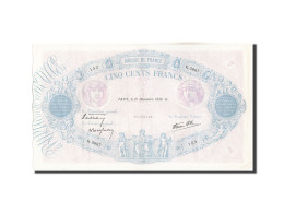 Billet, France, 500 Francs, 500 F 1888-1940 ''Bleu Et Rose'', 1939, 1939-12-21 - 500 F 1888-1940 ''Bleu Et Rose''