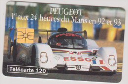 (R) Telecarte , PEUGEOT  , 1 Aux 24 Heures Du Mans En 92 Et 93 , 120 Unités - Sport