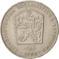 Monnaie, Tchécoslovaquie, 2 Koruny, 1986, TTB, Copper-nickel, KM:75 - Czech Republic