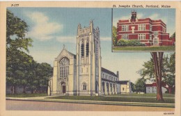 CPSM St. Josephs Church, Portland, Maine - Portland