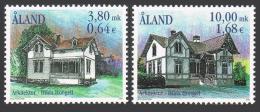 Aland 2000 Finland Architecture By Hilda Hongell Period Bath Houses 1867-1952 Stamps MNH Michel 179-180 SC 170-171 - Geography