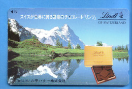 Japan Japon Telefonkarte Télécarte Phonecard - Berg Mountain Swiss Schweiz  Lindt - Montagne