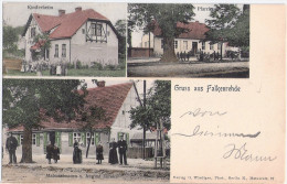 Gruß Aus FALKENREHDE Ketzin Kinderheim Pfarrhaus Materialwaren A Jannke Belebt 14.5.1906 - Ketzin