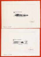 TAAF N° 610/11 2 EPREUVES D'ARTISTE STATION SISMOLOGIQUE - Imperforates, Proofs & Errors