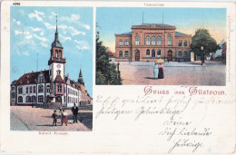 Gruss Aus GÜSTROW Kaiserliches Postamt Gymnasium Modische Herrschaften 1.12.1901 Gelaufen - Güstrow