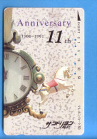 Japan Japon Telefonkarte Télécarte Phonecard - Uhr Watch Clock Horloge Watches   Pferd - Espace