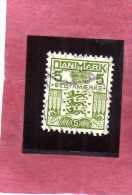 DANEMARK DANMARK DENMARK DANIMARCA 1934 LATE FEE STAMPS POSTAGE DUE TAXE ORE 5o USATO USED OBLITERE' - Fiscaux