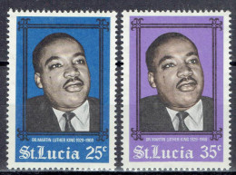 St Lucia - Mi-Nr 227/228 Postfrisch / MNH ** (a350) - Martin Luther King