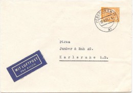 LBL32ALL3- ALLEMAGNE BERLIN  LETTRE AVION  DU 12/8/1951 - Covers & Documents