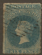 SOUTH AUSTRALIA 1860 6d QV SG 33 U #QS137 - Usati