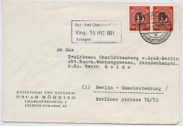 LBL32ALL3- ALLEMAGNE BERLIN  LETTRE E DU 8/3/1951 - Covers & Documents