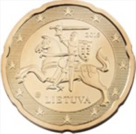 Litauen 2015      20 Cent   !!  Unc Uit De Rol - UNC Du Rouleaux  !! - Lituanie