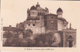 Cp , 01 , ARS , La Basilique Et L'ancienne Église - Ars-sur-Formans