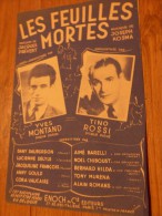 YVES MONTAND LES FEUILLES MORTES - Libri Di Canti