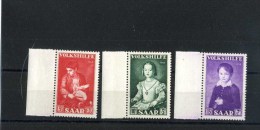 - SARRE 1947/56 .  TIMBRES DE 1954 . NEUFS SANS CHARNIERE  . - Neufs