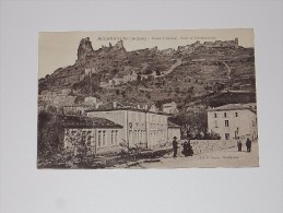 Carte Postale Ancienne : ROCHEMAURE : Vieux Chateau, Ecole Et Gendarmerie, Animé - Rochemaure