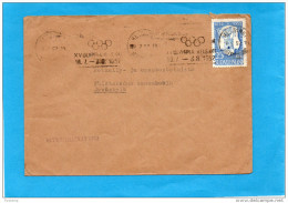 MARCOPHILIE-lettre SUEDE-cad 1952+flamme JEUX OLYMPIQUES HELSINKI-1952 - Sonstige & Ohne Zuordnung