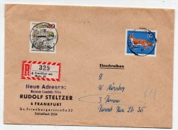 Allemagne - Lettre Recommandée Affranchissement Berlin 1977 - Einschreiben Frankfurt Am Main - Sonstige & Ohne Zuordnung