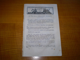 Loi An VIII:Régie De La Poste Aux Lettres.Prêtres Assermentés Mariés Ou N'exerçant Pas Déportés.Création Bons Au Porteur - Décrets & Lois