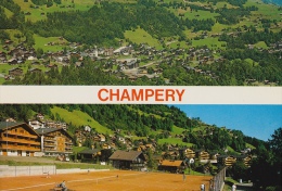 Champéry Vue Générale, Centre Sportif, Tennis, Val D'illiez - Val-d'Illiez 