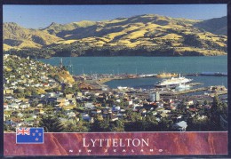 ANTARCTIC, NZ, Unwritten Color-postcard  "LYTTLETON" Port With The Port-hills,look Scan !! 25.11-22 - Expéditions Antarctiques