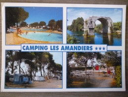 GALLARGUES LE MONTUEUX  (30). MULTIVUE : CAMPING LES AMANDIERS.  ANNEE 1997 - Gallargues-le-Montueux