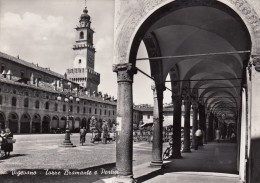 7608-VIGEVANO(PAVIA)-TORRE BRAMANTE E PORTICI-1955-FG - Vigevano