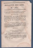 BULLETIN DES LOIS 1810 - DOUANE - SAVONE - CESSION CORPS LEGISLATIF - MAJORATS COMTE DE BEAULIEU / DE MONTFORTON ... - Décrets & Lois