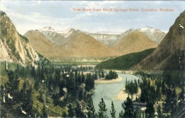 CANADA, Bow River From Banff Spring Hotel.  2 Scans - Calgary