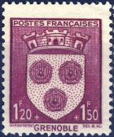 557   ARMOIRIE De GRENOBLE   NEUF Sans GOMME (1) ANNEE 1942 - Unused Stamps