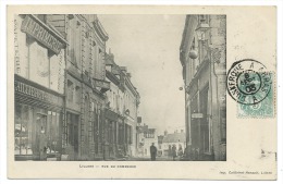 CPA Lillers  La Rue Du Commerce " Imprimerie Caillieret Renault, Coiffeur, Pharmacie Du Progres" - Lillers