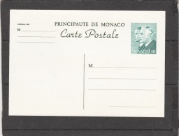 MONACO - Entier Postal Neuf Princes Rainier  Et Albert 1,40 Franc - Postwaardestukken