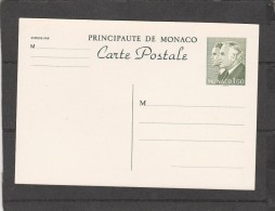 MONACO - Entier Postal Neuf - Princes Rainier  Et Albert 1,60 Franc - Ganzsachen