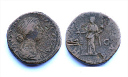 Sesterce De Bronze, Faustine La Jeune. Rome, Vers 161-176. HILARITAS. Bronze - Die Antoninische Dynastie (96 / 192)