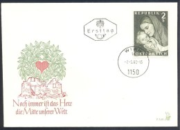 Austria Österreich FDC Cover 1968: Mothers Day; Mutter Tag; Heart Herz; Mather With Kind - Mother's Day