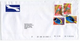 SOUTH AFRICA - AIR MAIL COVER TO ITALY / THEMATIC STAMPS-FISH - BIRD - Brieven En Documenten