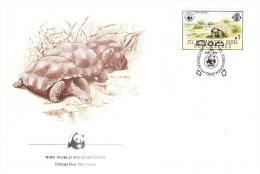 FDC SEYCHELLES - 27.09.1985 - WWF World Wildlife Fund - Tortue 1Rs - Seychellen (1976-...)