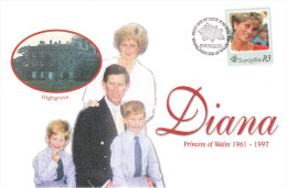 FDC SEYCHELLES - 31.03.1998 - DIANA Princess Of Wales - HIGHGROVE - Seychellen (1976-...)