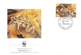 FDC SEYCHELLES - 03.02.2003 -WWFWorld Wide Fund Nature - Grenouille 1Rs - Seychellen (1976-...)