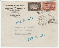 Casablanca Postes 1938 - Flamme Daguin Sur Lettre - Timbre Antituberculeux - Cartas & Documentos