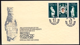 B0534 BRITISH ANTARCTIC TERRITORY 1978, SG 86-88 25th Anniversary Coronation, FDC From Signy Island - Lettres & Documents
