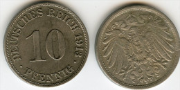 Allemagne Germany 10 Pfennig 1913 A J 13 KM 12 - 10 Pfennig