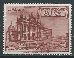 1949 VATICANO ESPRESSO BASILICHE 80 LIRE MNH ** - ED61 - Priority Mail