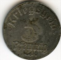 France Allemagne Strasbourg Strassburg 5 Pfennig 1918 Kriegsgeld - Fer - Autres & Non Classés